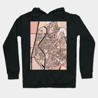 Seville Map Pattern in Soft Pink Pastels Hoodie